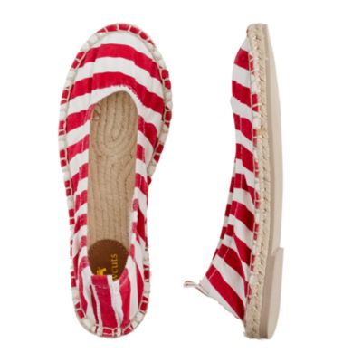 Girls' stripe espadrille ballet flats