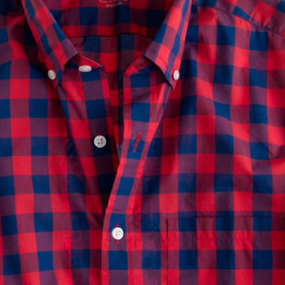 Lightweight short-sleeve shirt in overblown gingham