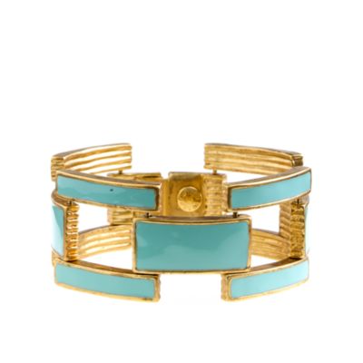 Squared enamel-link bracelet
