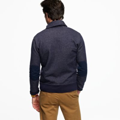 Vintage fleece shawl-collar cardigan