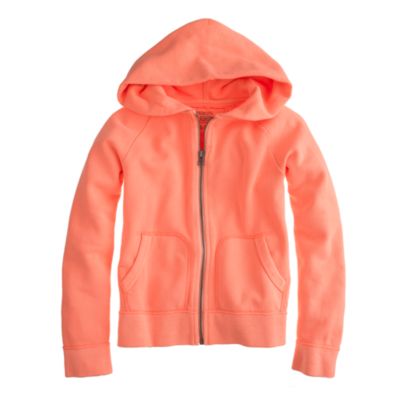 Boys' french terry zip hoodie in neon