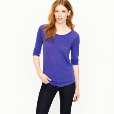 Linen baseball tee