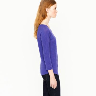 Linen baseball tee