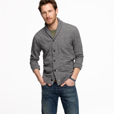 Wallace & Barnes Gunnison marled fleece shawl-collar cardigan