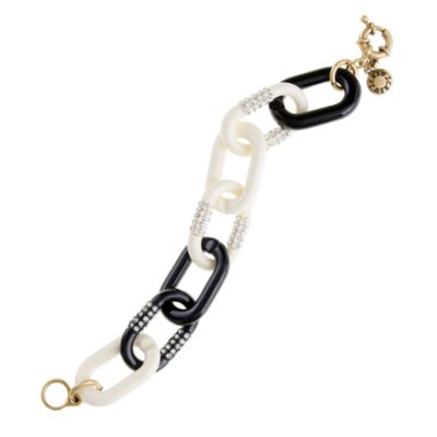 Crystal stripe-link bracelet