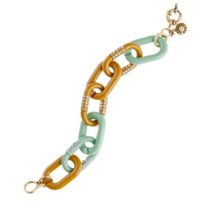 Crystal stripe-link bracelet