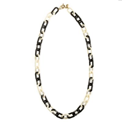 Crystal stripe-link necklace