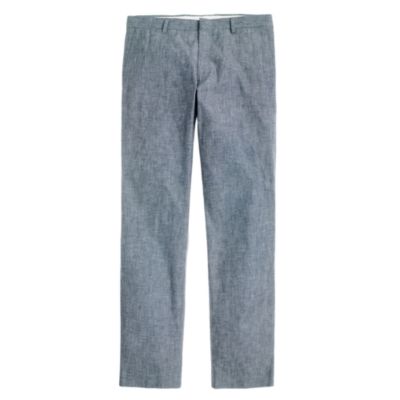 Ludlow slim suit pant in Japanese chambray