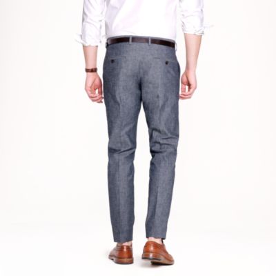 Ludlow slim suit pant in Japanese chambray