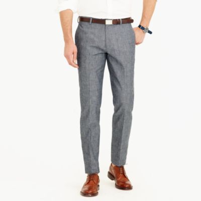 Ludlow slim suit pant in Japanese chambray