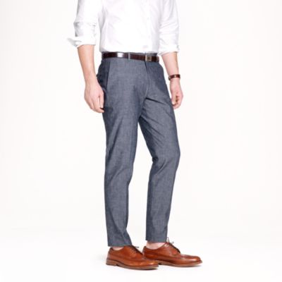 Ludlow slim suit pant in Japanese chambray