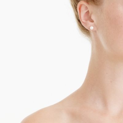 Pearl stud earrings