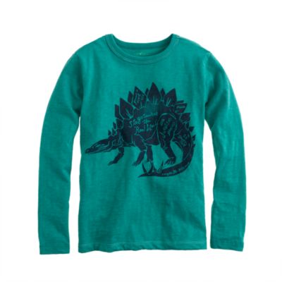 Boys' long-sleeve stegosaurus tee