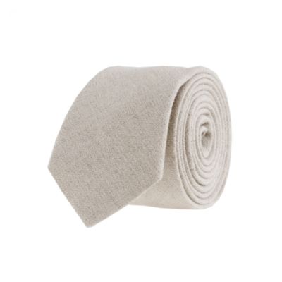 Linen herringbone tie