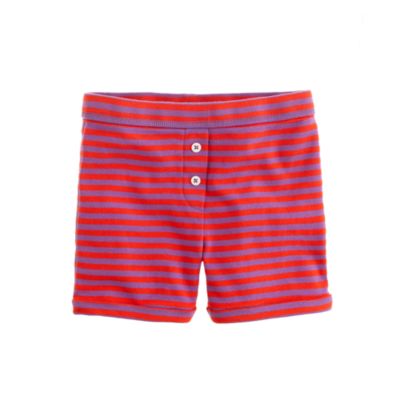 Girls' sleep short in posie stripe