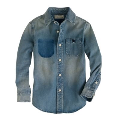 Boys' denim western shirt