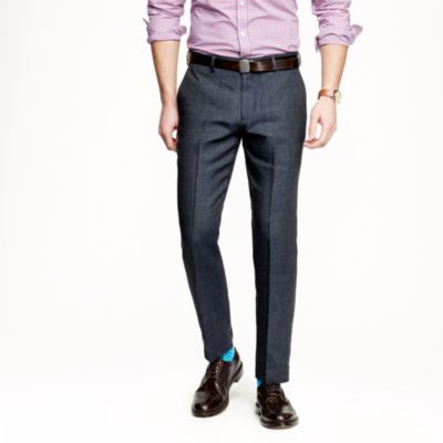 Ludlow slim suit pant in Italian linen-wool