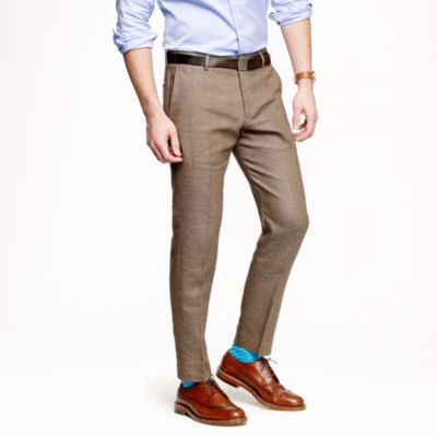 Ludlow slim suit pant in Italian linen-cotton