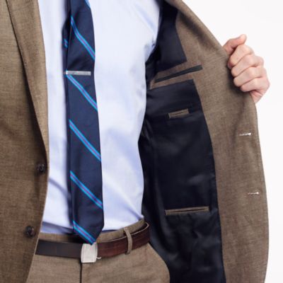 Ludlow suit jacket with double vent in Italian linen-cotton