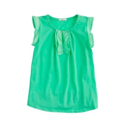 Girls' ruffle tank
