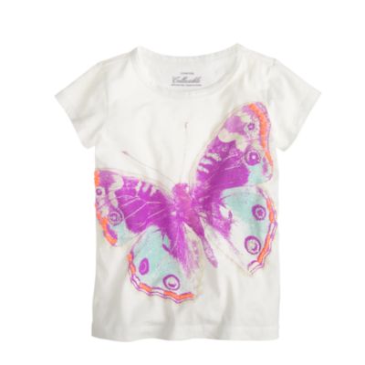 Girls' glow-in-the-dark butterfly tee