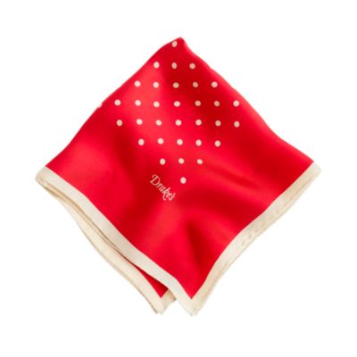 Drake's&reg; classic spot-printed silk-twill hank handkerchief