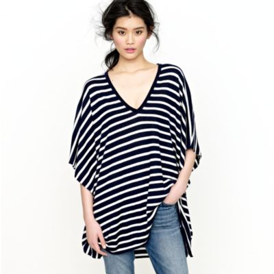 Featherweight cashmere caftan in stripe