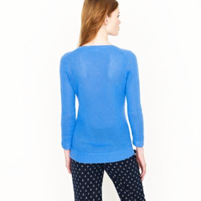 Cashmere pointelle V-neck sweater