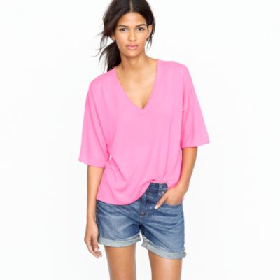 Featherweight cashmere oversize tee