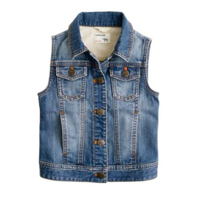 Girls' denim vest