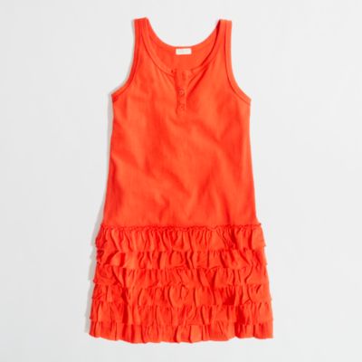 Factory girls' ruffle tank dress