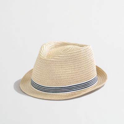 Factory kids' ribbon straw fedora