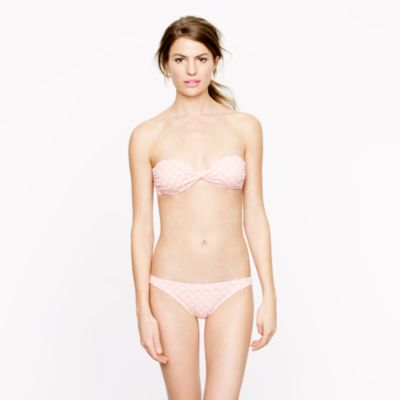 Polka-dot bandeau twist top