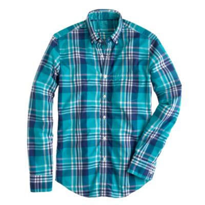Lightweight shirt in havana blue plaid