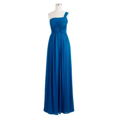 Petite Lucienne long dress in silk chiffon