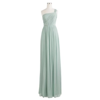 Lucienne long dress in silk chiffon