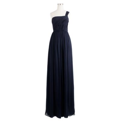 Petite Lucienne long dress in silk chiffon