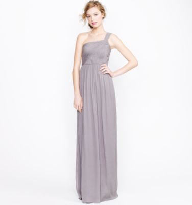 Lucienne long dress in silk chiffon