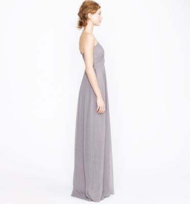 Lucienne long dress in silk chiffon