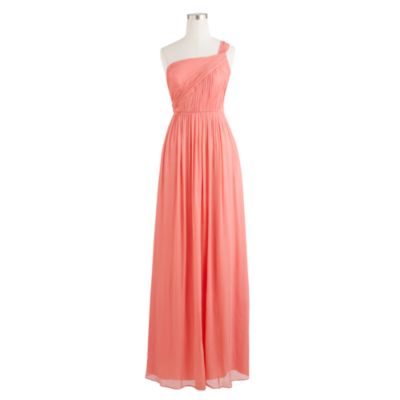 Lucienne long dress in silk chiffon