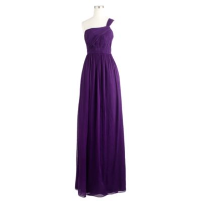 Petite Lucienne long dress in silk chiffon