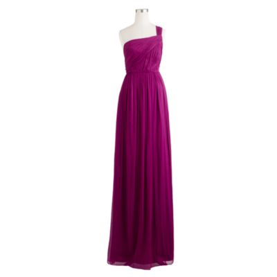 Lucienne long dress in silk chiffon