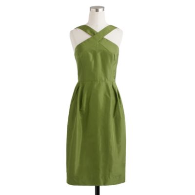 Petite Whitley dress in silk taffeta