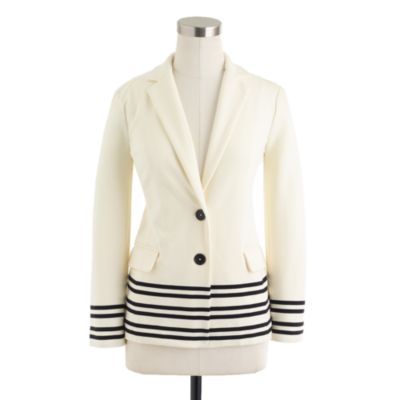Maritime blazer in placed stripe