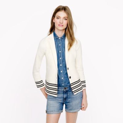 Maritime blazer in placed stripe