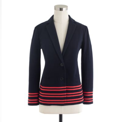 Maritime blazer in placed stripe