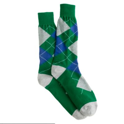 Lightweight argyle socks