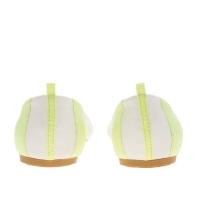 Girls' grosgrain stripe ballet flats