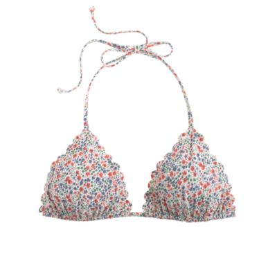 Liberty scalloped string top in Phoebe floral