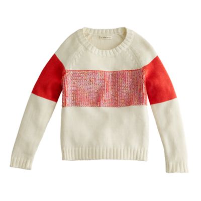 Girls' sequin-stripe popover
